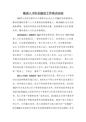 推进人才队伍建设工作亮点总结.docx