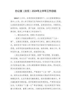 局办公室(主任)2024年上半年重点工作总结.docx