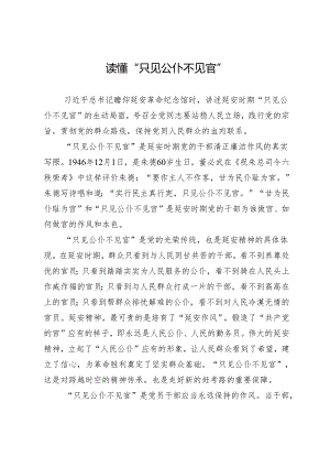 读懂“只见公仆不见官”.docx