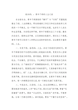 航向45°：青年干部的人生之旅.docx