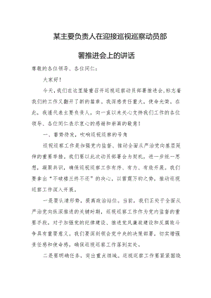 某主要负责人在迎接巡视巡察动员部署推进会上的讲话.docx