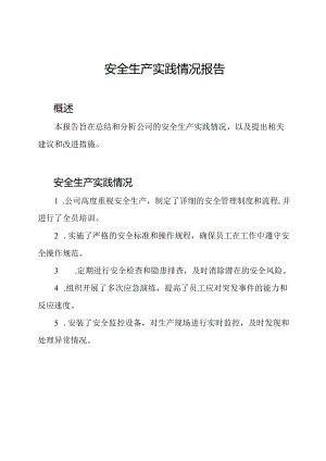 安全生产实践情况报告.docx