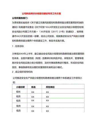 公司风险辨识分级管控建设专项工作方案.docx
