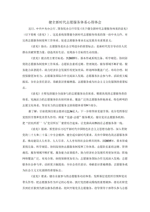 健全新时代志愿服务体系心得体会二.docx