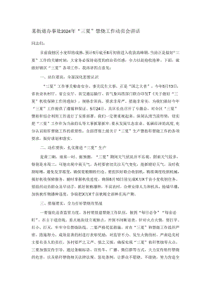 某街道办事处2024年“三夏”禁烧工作动员会讲话.docx