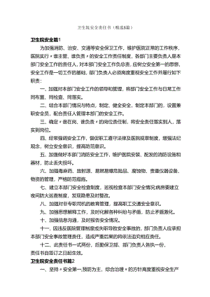卫生院安全责任书（精选5篇）.docx