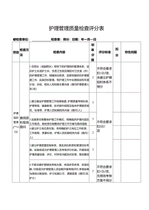 护理管理质量检查评分表.docx