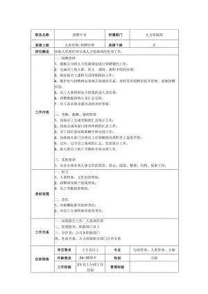 招聘专员岗位职责说明.docx