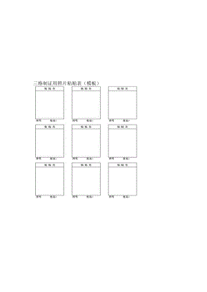 制证用照片黏贴表模板.docx
