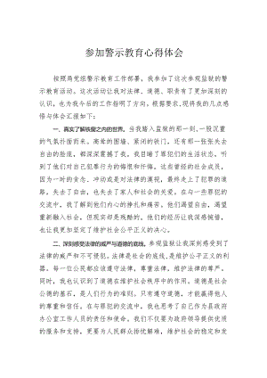 参加警示教育心得体会.docx
