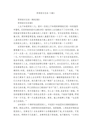 职场培训总结（3篇）_1.docx