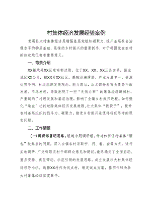 村集体经济发展经验案例.docx