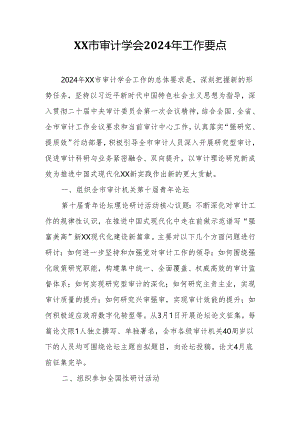 XX市审计学会2024年工作要点.docx