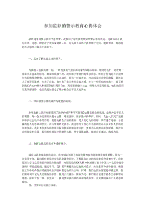 参加监狱的警示教育心得体会.docx