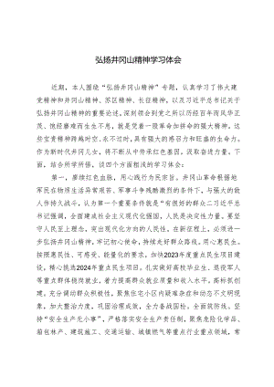 2024年弘扬井冈山精神学习体会3篇.docx