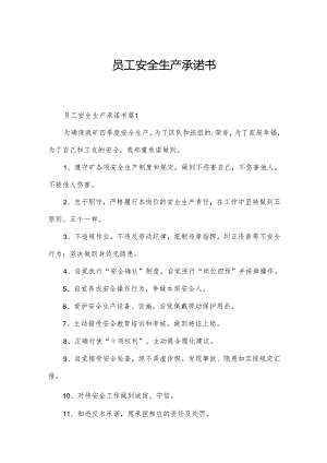 员工安全生产承诺书.docx