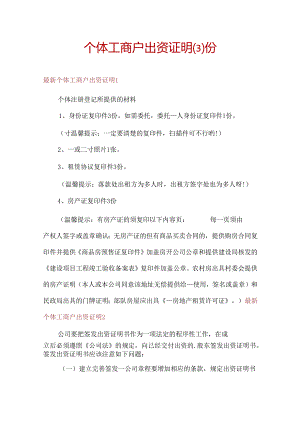 个体工商户出资证明份.docx