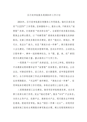 区行政审批服务局2024年工作计划.docx