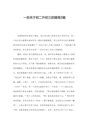 一些关于初二升初三的随笔5篇.docx