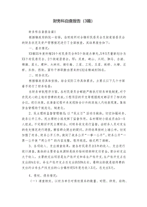财务科自查报告（3篇）.docx