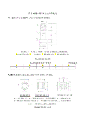 嵌扣式机械连接部件构造、加工要求、混凝土预制桩嵌扣式机械连接接头选用表、接头承载力设计值表.docx