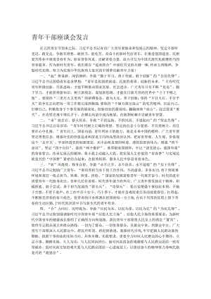 青年干部座谈会发言.docx