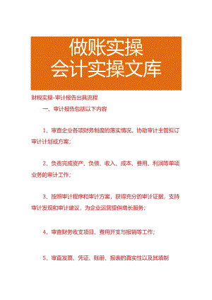 财税实操-审计报告出具流程.docx
