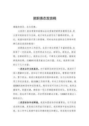 就职表态发言稿.docx