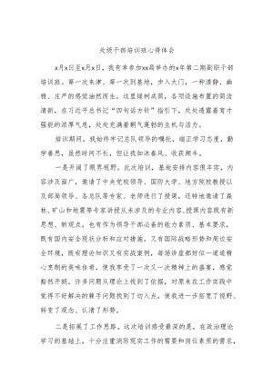 处级干部培训班心得体会.docx