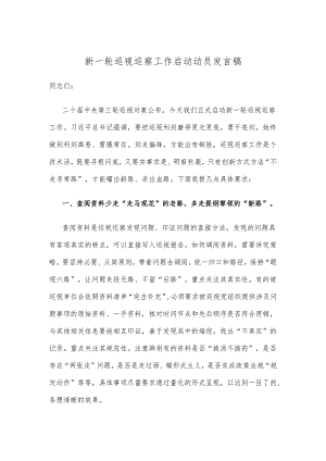 新一轮巡视巡察工作启动动员发言稿.docx