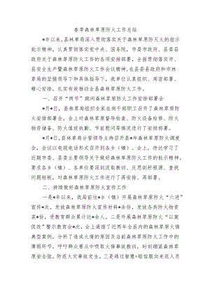 春季森林草原防火工作总结.docx