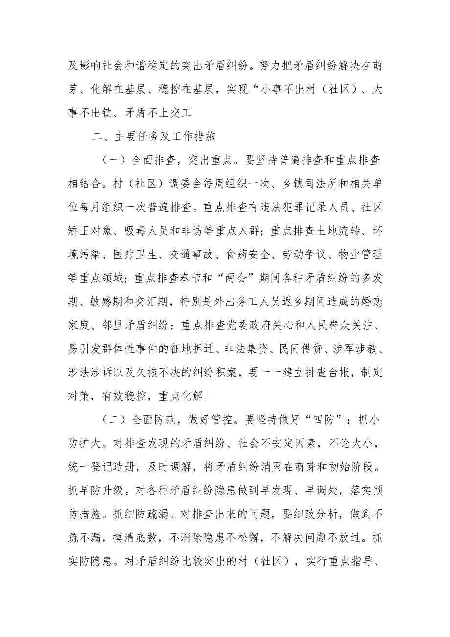 “两节两会”期间矛盾纠纷排查化解专项行动实施方案.docx_第2页
