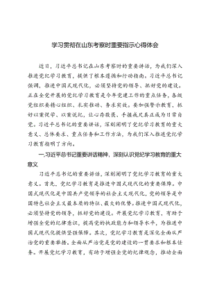 3篇 2024年学习贯彻在山东考察时重要指示心得体会.docx