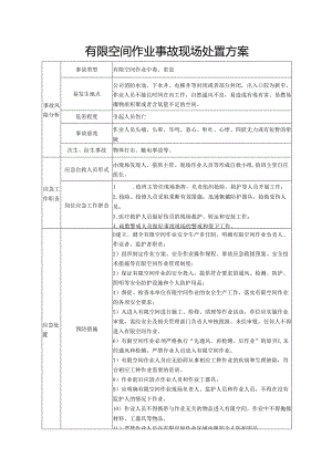 有限空间作业事故现场处置方案.docx