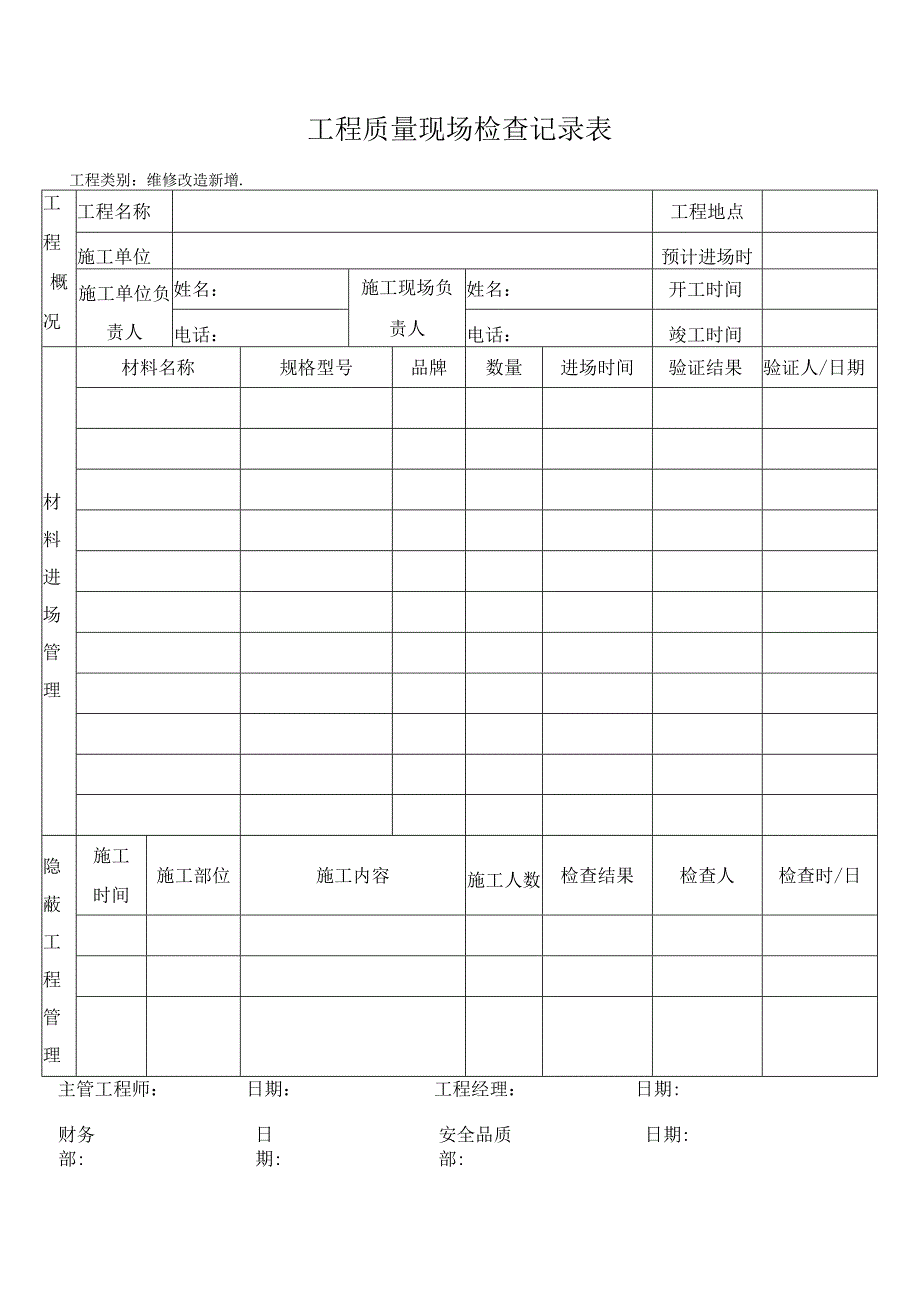 工程质量现场检查记录表.docx_第1页