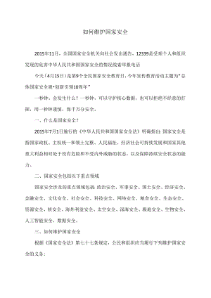 如何维护国家安全（2024年）.docx