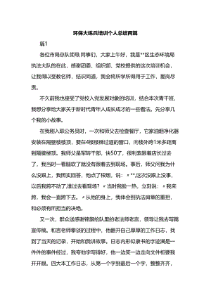 环保大练兵培训个人总结两篇.docx