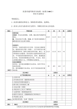 医患沟通考核评分表.docx