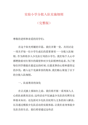 实验小学分批入队实施细则.docx