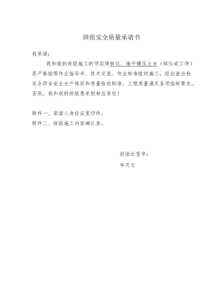 安全质量承诺书5#拌合站土方.docx