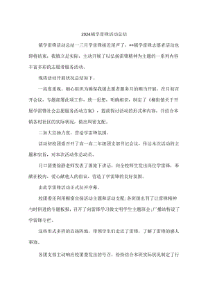 2024镇学雷锋活动总结.docx