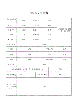 考生资格审查表.docx