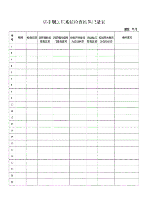 排烟加压系统检查维保记录表.docx