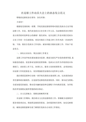 在巡察工作动员大会上的表态发言范文.docx