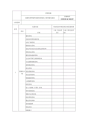 创国优预审报阶段建筑智能化工程质量复查表.docx