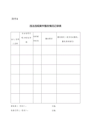 违法违规案件整改情况记录表.docx
