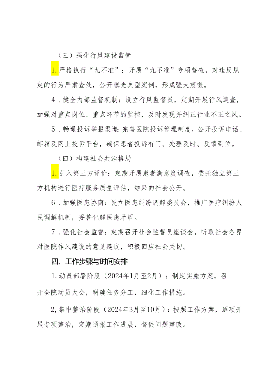 2024年公立医院作风建设年工作方案.docx_第3页