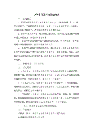 小学小花匠科技活动方案.docx