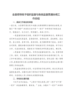 全县领导班子组织监督与各类监督贯通协调工作总结.docx