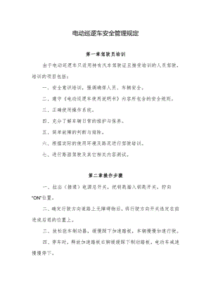 电动巡逻车安全管理规定.docx